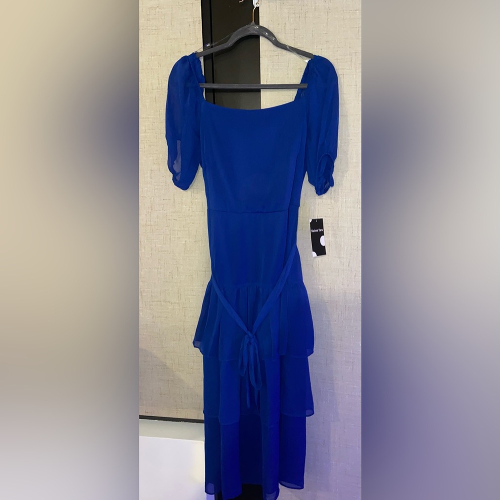 Most navy formal dress with puff sleeves - Size 12